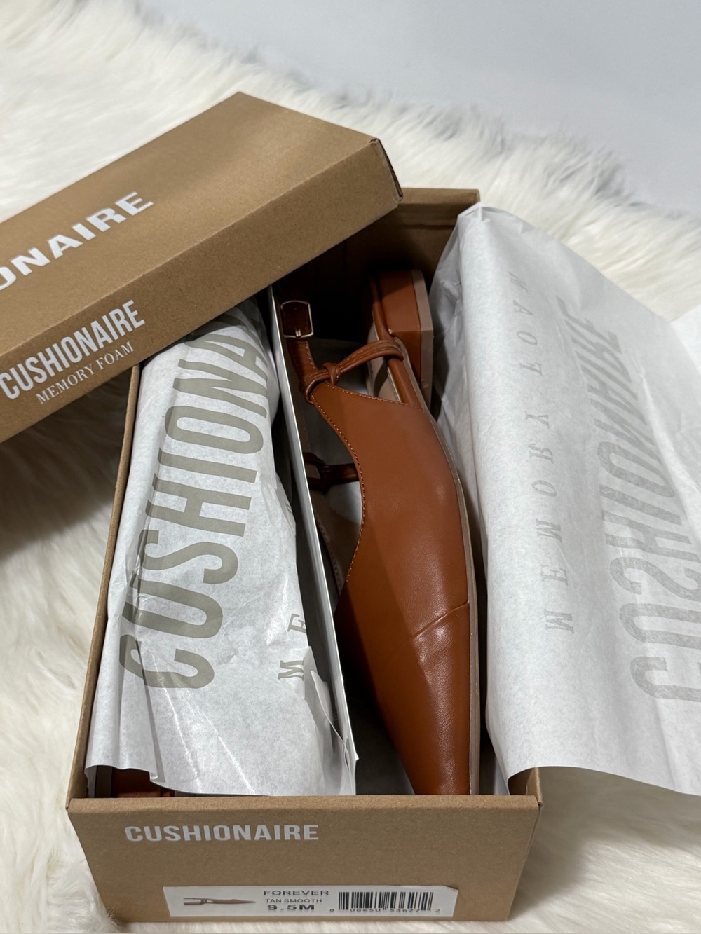 Cushionaire Women's Tan Pointed Slingback Womens Flats 9.5 - Picture 10 of 12